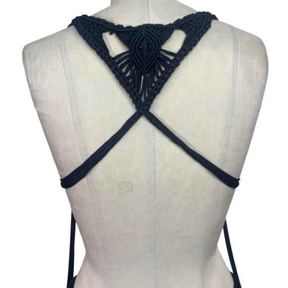 Vix Macrame Triangle Bikini Two-Piece Set in Black Size XS/S - Picture 6 of 11